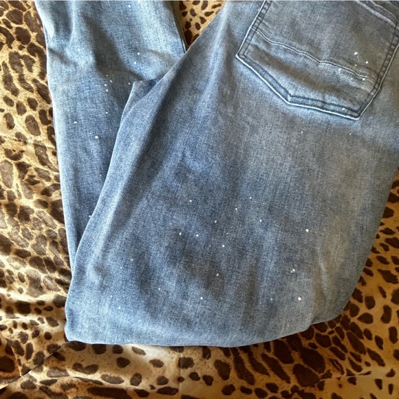 PacSun Dark Wash Distressed Skinny Stacked Comfort Stretch Jeans 36 x 32 - Picture 6 of 10